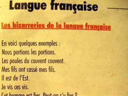 Les bizarreries de la langue française